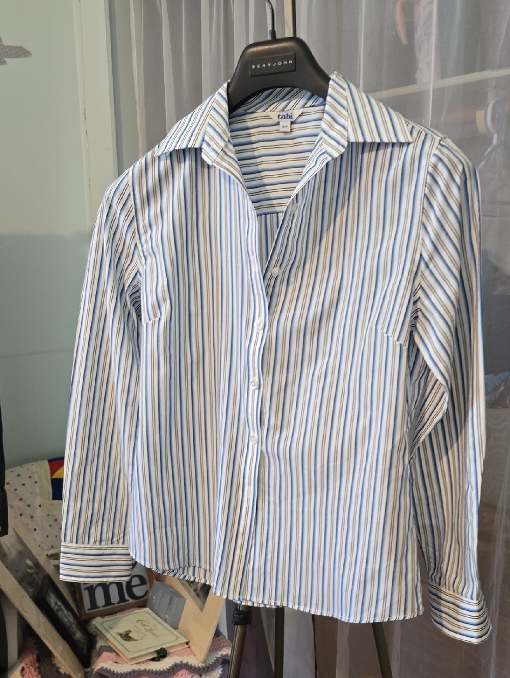 Tabi Striped Button-Down Shirt Oversized Small